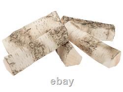 Ceramic Logs Large Birch 5 pcs For BIO Ethanol Fireplaces Hand Made