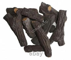 Ceramic Wood Logs Fake Gas Fire Bio Fireplace ethanol real look 5 & 10 piece set