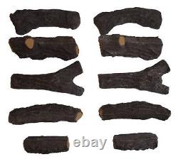 Ceramic Wood Logs Fake Gas Fire Bio Fireplace ethanol real look 5 & 10 piece set