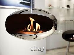 Cocoon Aeris Bio Ethanol Contemporary Hanging Fireplace Stainless Steel