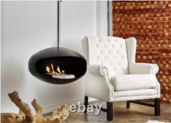 Cocoon Aeris Hanging Fireplace Black New