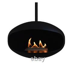 Cocoon Aeris Hanging Fireplace Black New