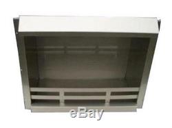 Combustion Chamber Bio Ethanol Gel Fireplace Insert Steel Silver 48,5x41x23 cm