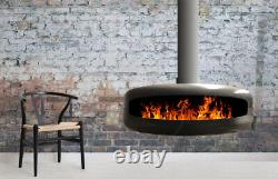 Custom Contemporary S1E Suspended Hanging Bio Ethanol Fireplace