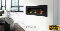 DELTA 3 wall hanging Bio-Ethanol Bio Fireplace + FREE Glazing and Starter Pack