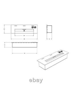 DIY BIO-fireplace burner Stainless steel 0.9 L