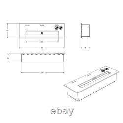 DIY BIO-fireplace burner Stainless steel 0.9 L