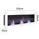 Decorative Bioethanol Eco Smokeless Fireplace Wit Protective Glass Wall/recessed