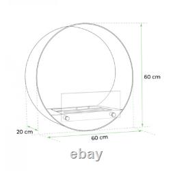 Delaware Ethanol-Wandkamin, White, Lasts up to 6 Hours F, 2 Kw