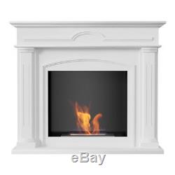 Detroit White free standing gas fireplace / modern bio ethanol fireplace