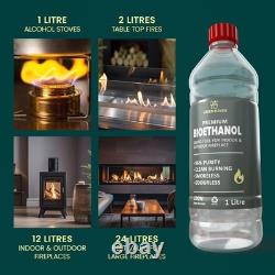 Eco-Friendly 12L Bioethanol Fireplace Fuel Clean & Smokeless Burning Solution