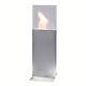 Ecological Ethanol Standing Fireplace From Stainless Steel In Silver