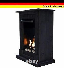 Ethanol Firegel Fireplace Camino Madrid Deluxe Black + 1 Stainless Steel Burner