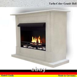 Ethanol Firegel Fireplace Cheminee Caminetti Chimenea Emily Deluxe Granite Gray