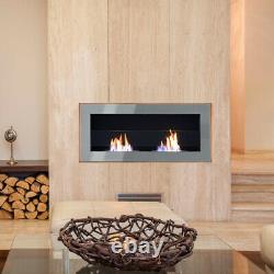 Ethanol Fireplace Bio-Ethanol Wall Mounted Inset Indoor Burner Stainless Steel