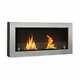 Ethanol Fireplace Space Room Heater Flames 3 Hours Burning Time Steel Silver