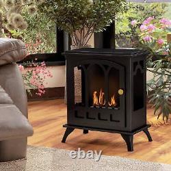 Ethanol Fireplace Stove, Freestanding Bioethanol Fire, Indoor Ethanol Burner wit