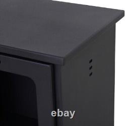 Ethanol Fireplace Stove Freestanding Bioethanol Fire with 0.9L Tank 50cm BLACK