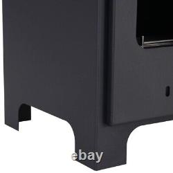 Ethanol Fireplace Stove Freestanding Bioethanol Fire with 0.9L Tank 50cm BLACK