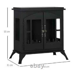 Ethanol Fireplace Stove Freestanding Bioethanol Fire with 0.9L Tank Black