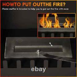 Ethanol Fireplace Stove Freestanding Bioethanol Fire with 0.9L Tank Black