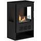 Ethanol Fireplace Stove With Shelf, Freestanding Bioethanol Fire, Indoor Ethanol