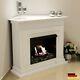 Ethanol Gel Fireplace Corner Fireplace Stove Saturn Deluxe White Incl 3 L Burner
