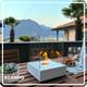 Freestanding Bioethanol Fireplace Sunset Mini White- Garden-patio-balcony-indoor