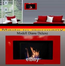 Fire Place Model Diana Deluxe Camino Bio Ethanol Red