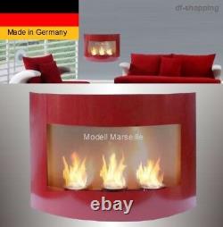 Fire-places Model Marseille Fire Place Bio Ethanol Red