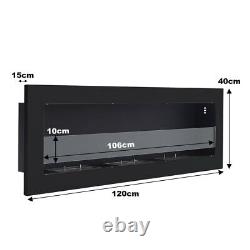 Fireplace 900/1200mm Wide Bio Fireplace Inset Wall Hanging Biofire Glass Designs