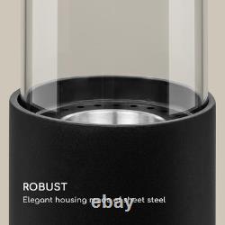 Fireplace Bio Ethanol Indoor Outdoor Burner Freestanding Glass Steel 0.5L Black