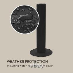 Fireplace Bio Ethanol Indoor Outdoor Burner Freestanding Glass Steel 0.5L Black