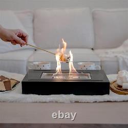 Fireplace Fire Bio Glass Burner Ethanol Heater Tabletop Indoor Fire Outdoor Pit