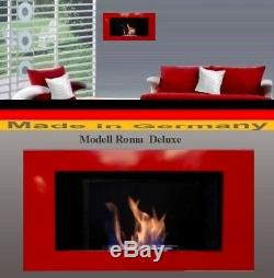 Fireplace Roma-Deluxe-Red for Gel or Ethanol / Made in Germany / fire place bio