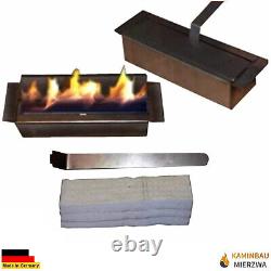 Fireplace fire place ethanol & gel includes adjustable burner stainless steel