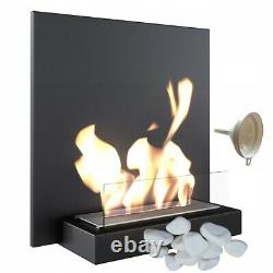 Fireplaces hanging black ECO BURNER PLANK 45x45x16 cm BIO ethanol fire surrounds