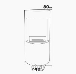 Frankstar Giulio Cesare Freestanding Bioethanol Fireplace 1.5 Litre Burner 80cm