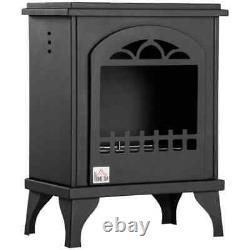 Free Standing Bio Ethanol Fireplace Heater with 1.2L Tank, Black