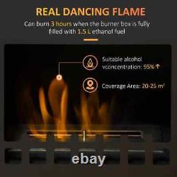 Free Standing Bio Ethanol Fireplace Heater with 1.2L Tank, Black