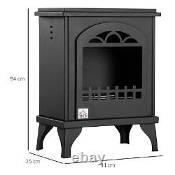 Free Standing Bio Ethanol Fireplace Heater with 1.5L Tank, Black HOMCOM