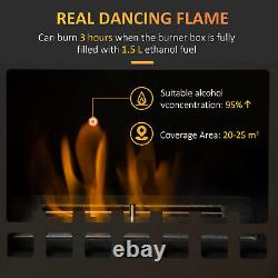 Free Standing Bio Ethanol Fireplace Heater with 1.5L Tank, Black HOMCOM