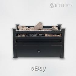 Free Standing Black Satin Bio Ethanol Fire Grate Bioethanol Fuel