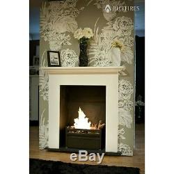 Free Standing Black Satin Bio Ethanol Fire Grate Bioethanol Fuel