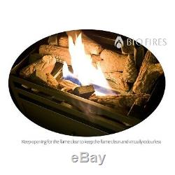 Free Standing Black Satin Bio Ethanol Fire Grate Bioethanol Fuel