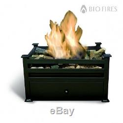 Free Standing Black Satin Bio Ethanol Fire Grate Bioethanol Fuel