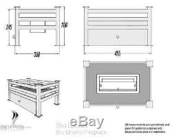 Free Standing Black Satin Bio Ethanol Fire Grate Bioethanol Fuel