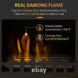 Free Standing Ethanol Fireplace, Bioethanol Heater Stove Fire with 1.5L T