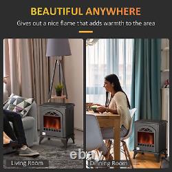 Free Standing Ethanol Fireplace, Bioethanol Heater Stove Fire with 1.5L T