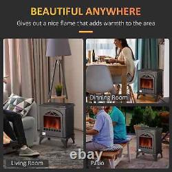 Free Standing Ethanol Fireplace Heater 1.5L Tank 3 Hours Burning Time Black